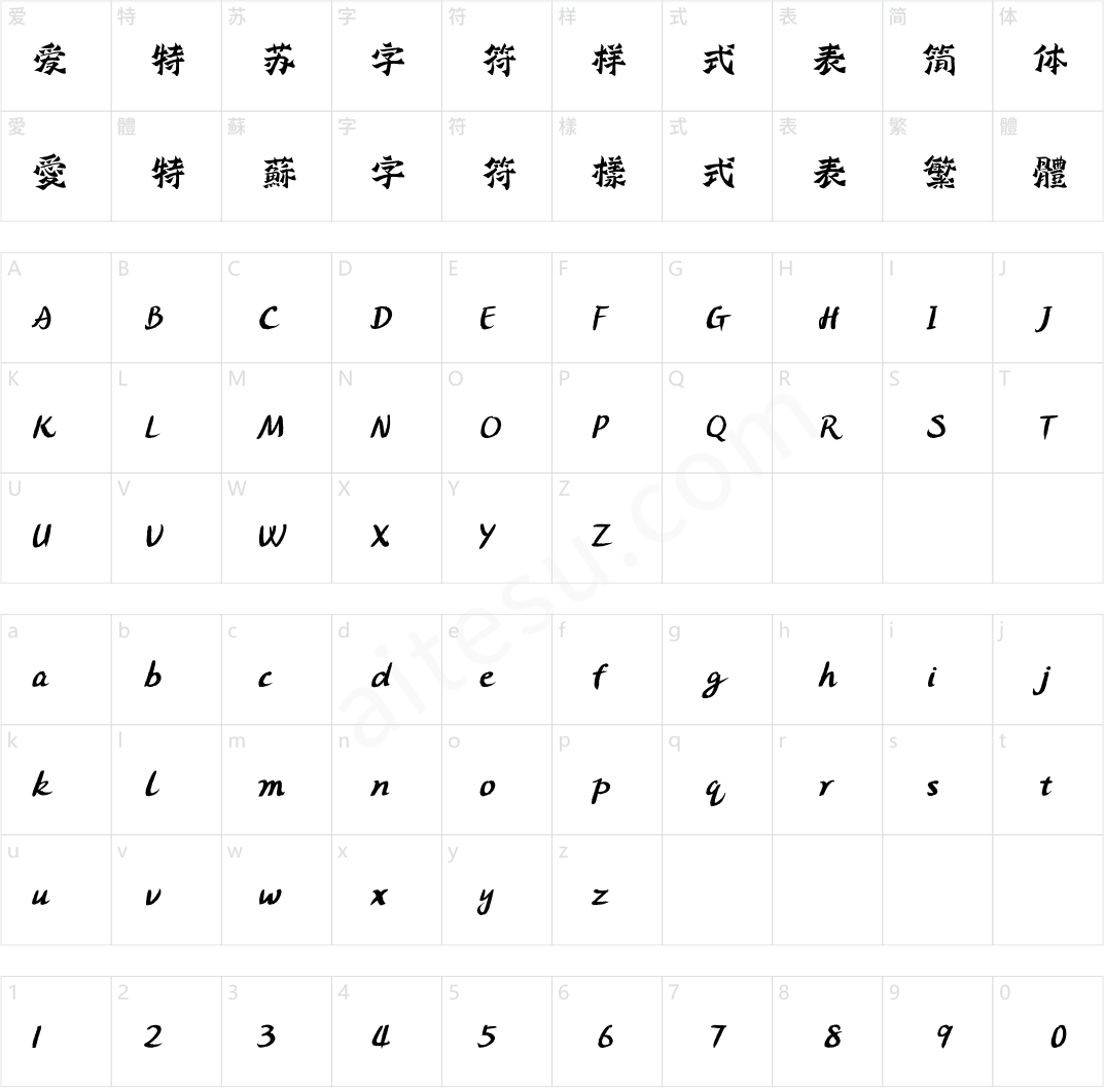 方正字迹-力量楷 简繁