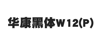 华康黑体W12(P)