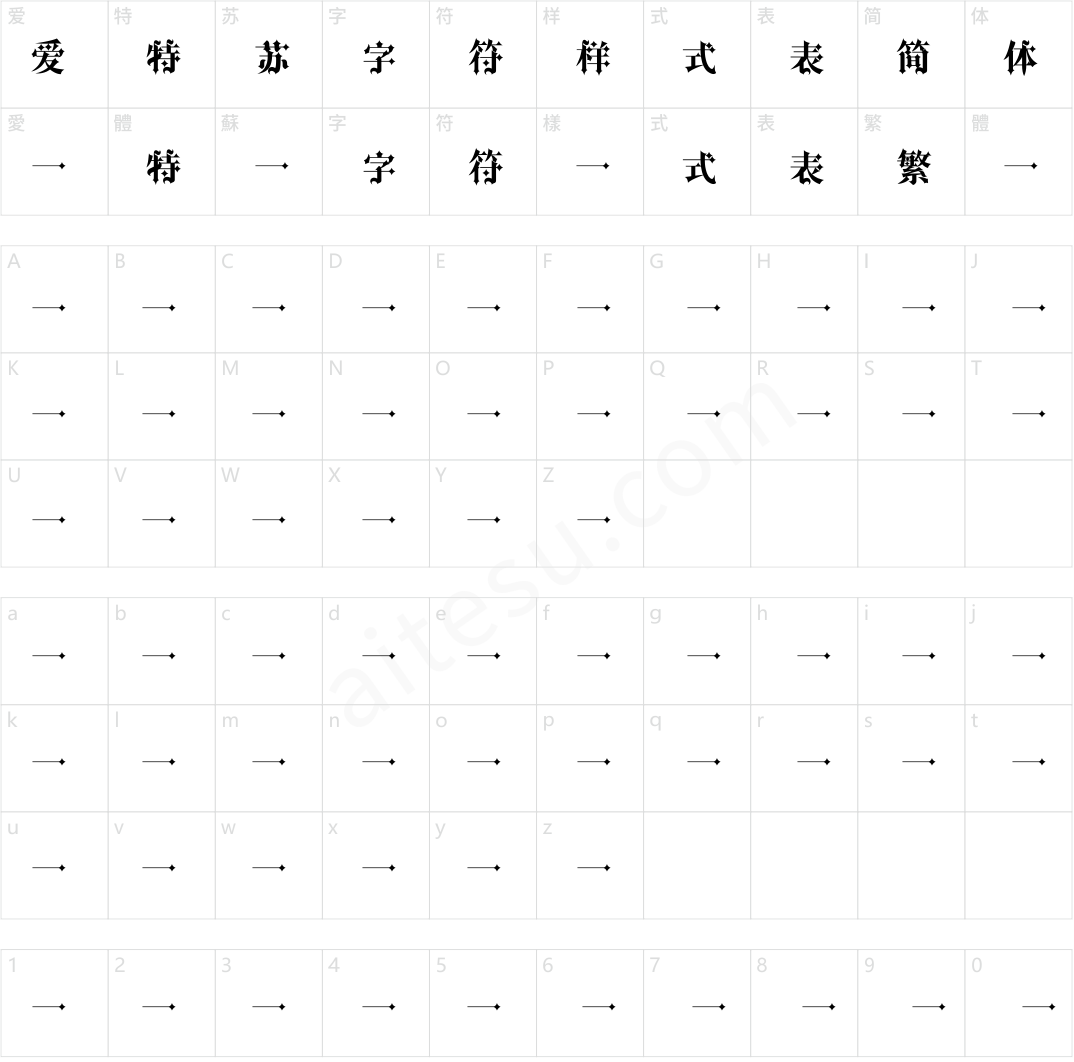 字心坊李林哥特体简体中文